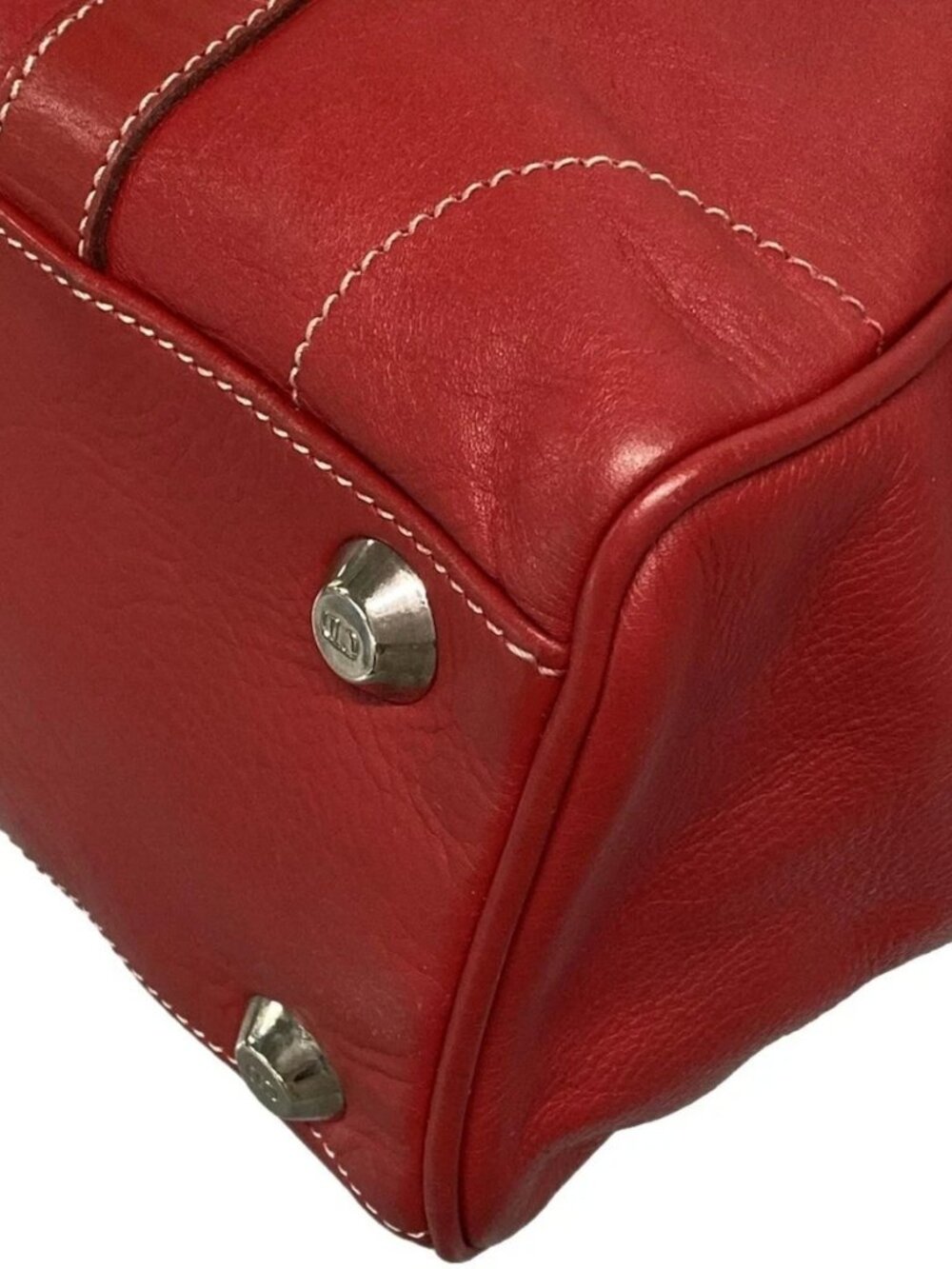 DIOR/ChristianDior Saint Germain / Vintage Traveler Red Leather Tote Bag - Picture 6 of 15